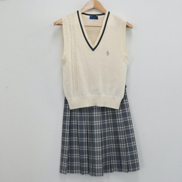 中古制服】神奈川県 相模女子大学高等部 女子制服 2点（ニットベスト