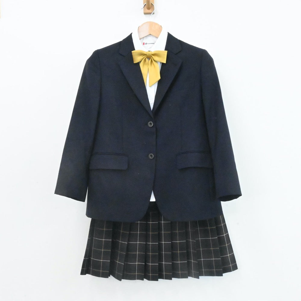 【中古】福岡県 九州産業大学附属九州高校 女子制服 5点（ブレザー・シャツ・スカート）sf006583