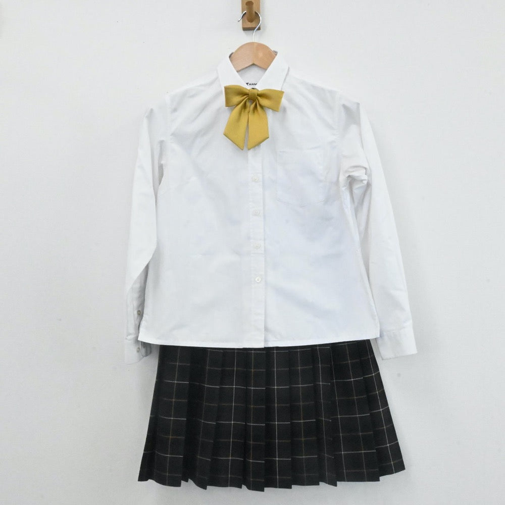 【中古】福岡県 九州産業大学附属九州高校 女子制服 5点（ブレザー・シャツ・スカート）sf006583