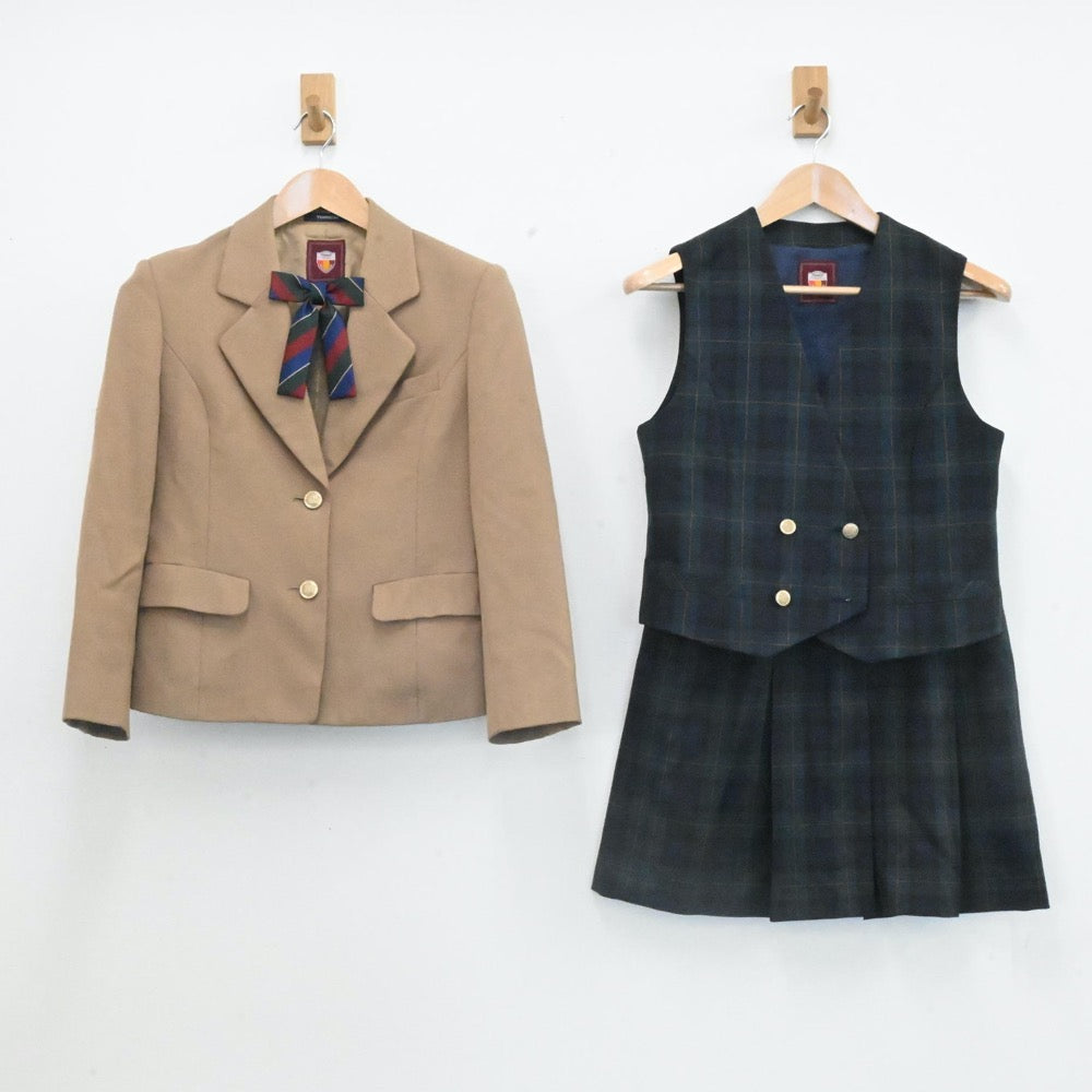 【中古】北海道 札幌市立光陽中学校 女子制服 4点（ブレザー・ベスト・スカート）sf006588