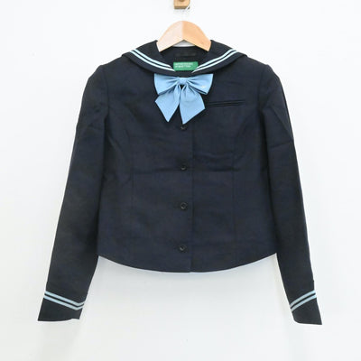 【中古】福岡県 九州女子高等学校 女子制服 3点（セーラー服・ジャンパースカート）sf006590