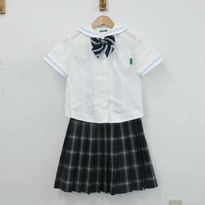 【中古】福岡県 九州女子高等学校 女子制服 4点（シャツ・スカート）sf006591