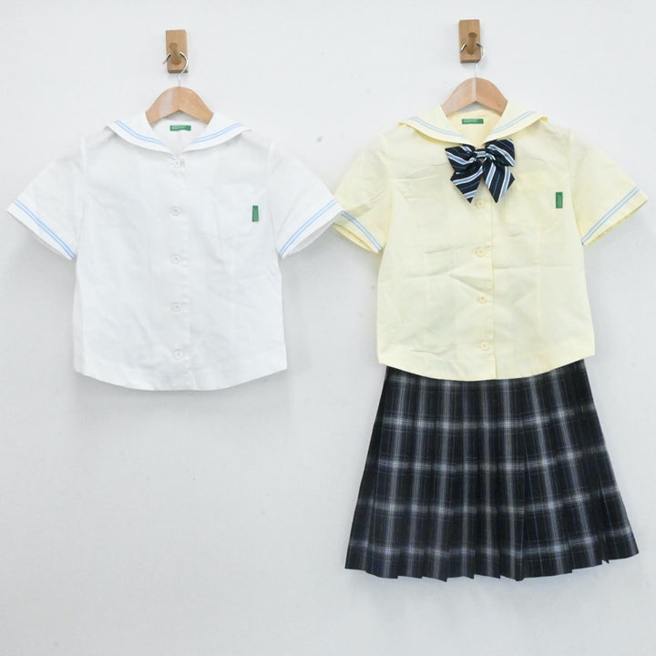 【中古】福岡県 九州女子高等学校 女子制服 4点（シャツ・スカート）sf006591