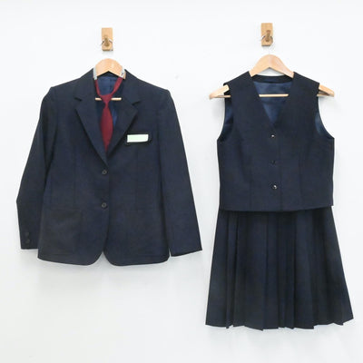 【中古】埼玉県 川口市立里中学校 女子制服 4点（ブレザー・ベスト・スカート）sf006599