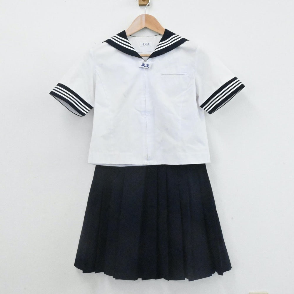 【中古】東京都 昭和女子大学附属昭和中学校 女子制服 3点（セーラー服・スカート）sf006607