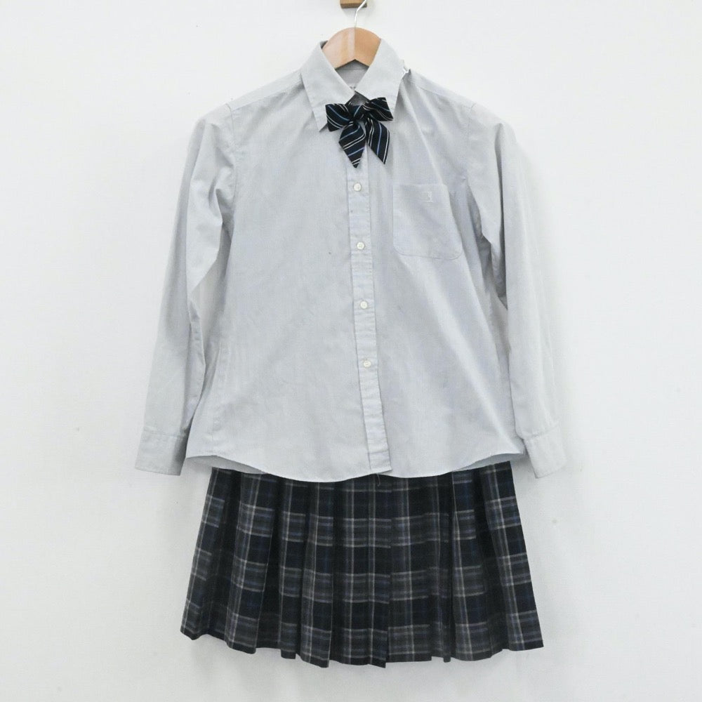 【中古】大阪府 大阪夕陽丘学園高等学校 女子制服 7点（ブレザー・ニット・シャツ・スカート）sf006625