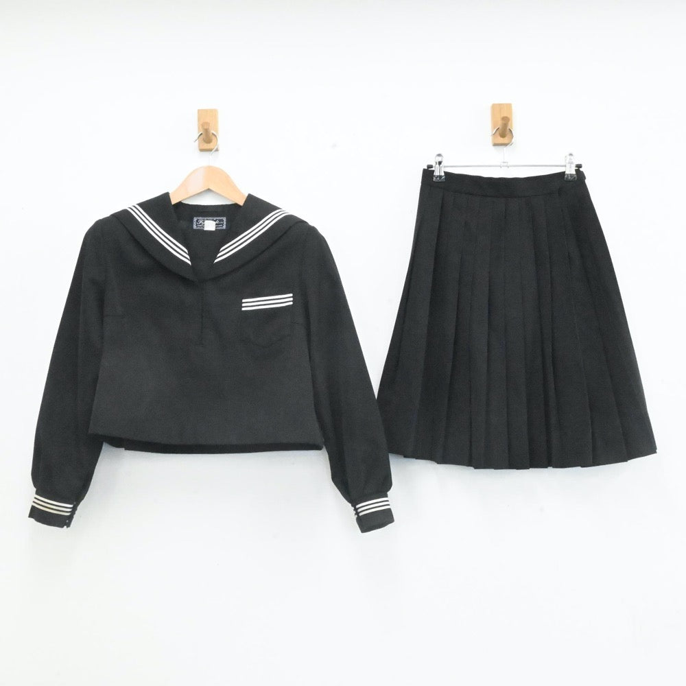 【中古】愛媛県 川之江南中学校 女子制服 3点（セーラー服・スカート）sf006631