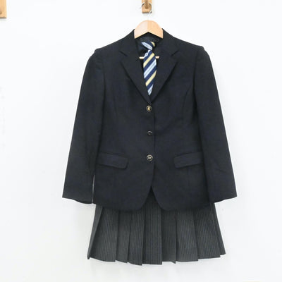 【中古】愛媛県 愛媛県立川之江高等学校 女子制服 4点（ブレザー・ニット・スカート）sf006633