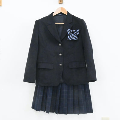 【中古】広島県 広島県立西条農業高等学校 女子制服 4点（ブレザー・スカート）sf006653