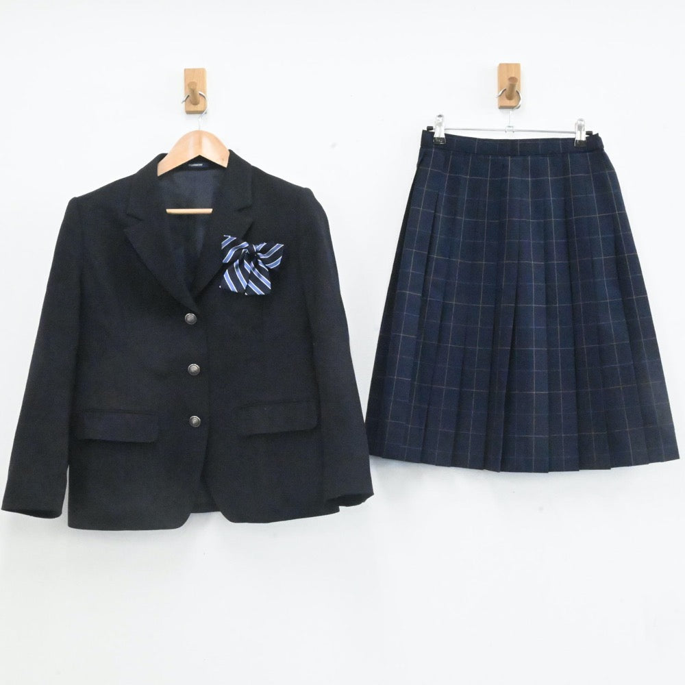 【中古】広島県 広島県立西条農業高等学校 女子制服 4点（ブレザー・スカート）sf006653