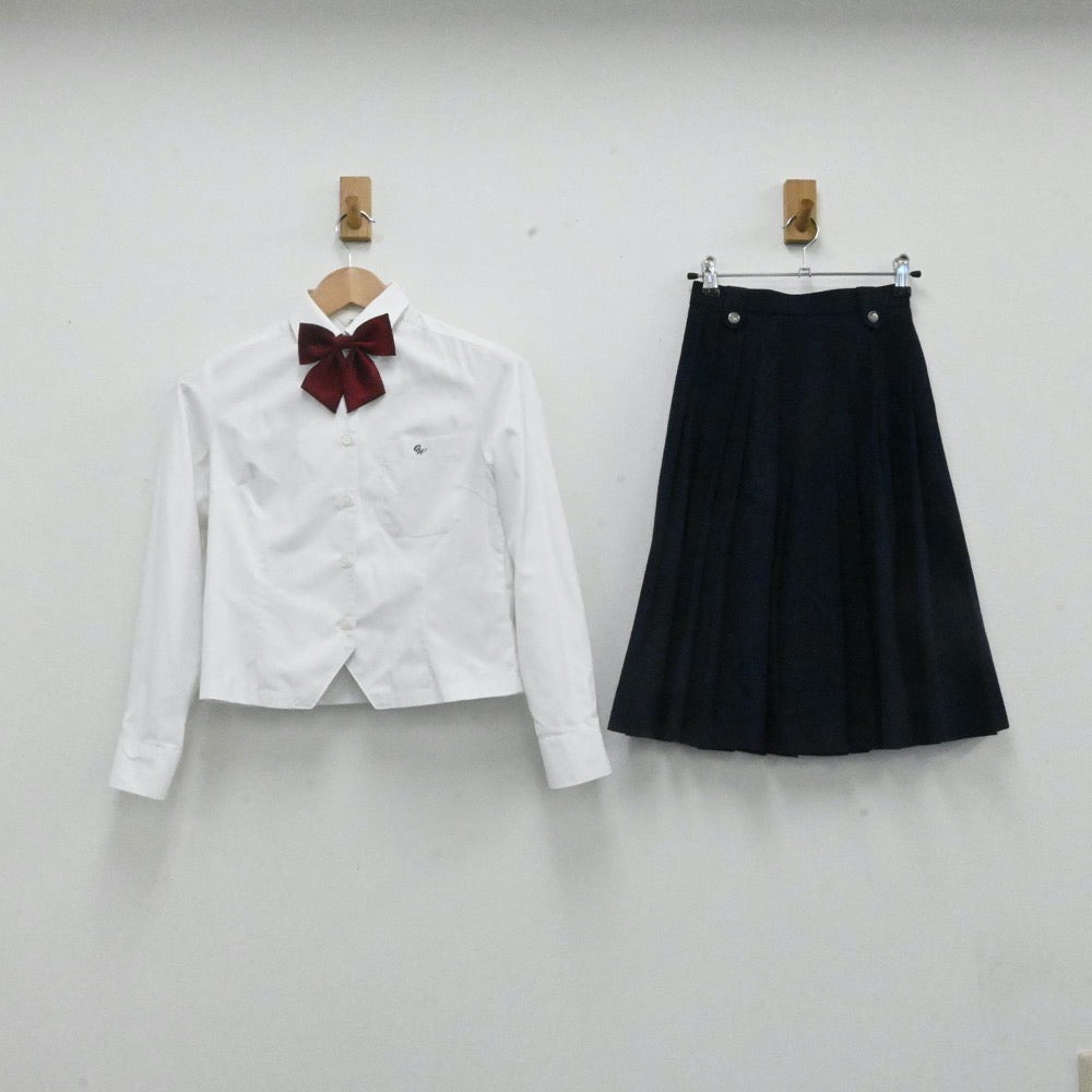 【中古】愛知県 愛知県立岡崎西高等学校 女子制服 5点（ブレザー・スカート・シャツ）sf006663