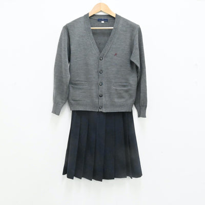 【中古】東京都 富士高等学校附属中学校 女子制服 4点（セーラー服・ニット・スカート）sf006681