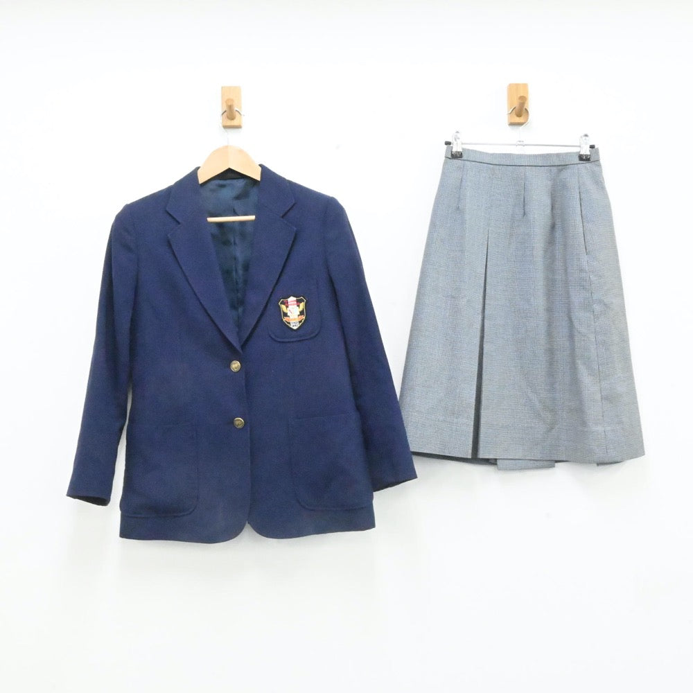 【中古】千葉県 市川市立第七中学校 女子制服 4点（ブレザー・ベスト・ベスト・スカート）sf006682