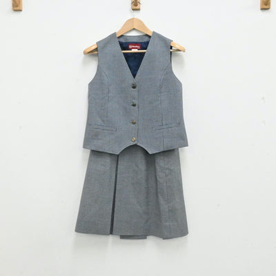 【中古】千葉県 市川市立第七中学校 女子制服 4点（ブレザー・ベスト・ベスト・スカート）sf006682