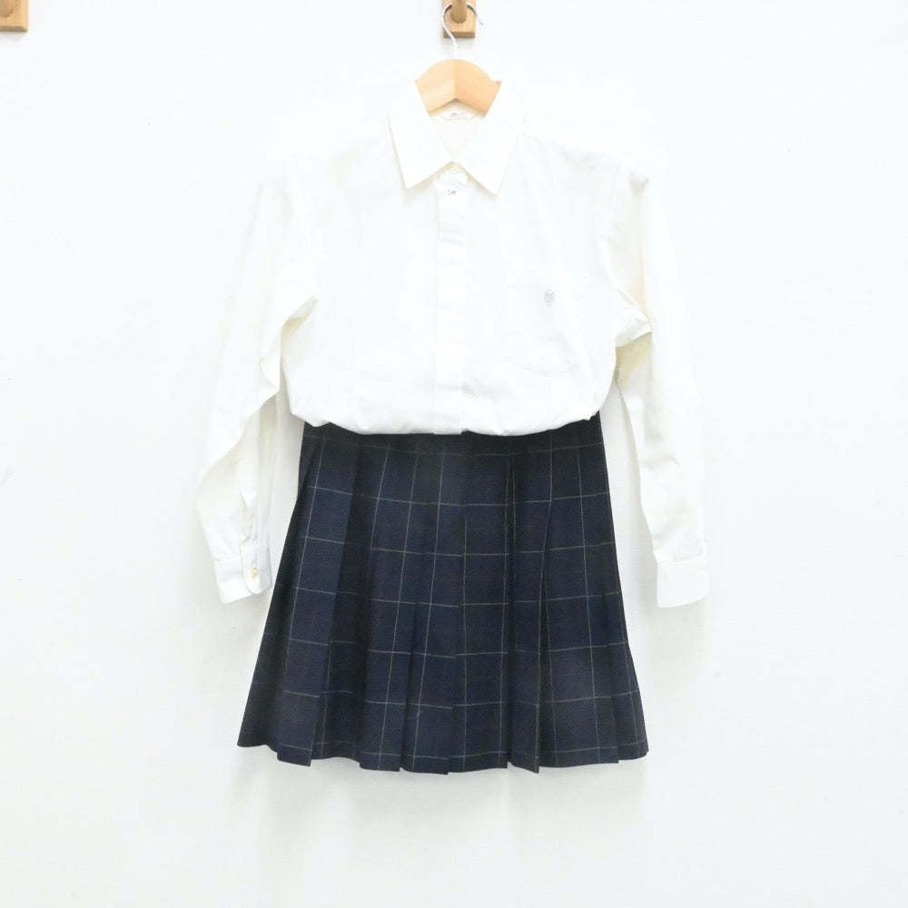 【中古】東京都 吉祥女子中学・高等学校 女子制服 6点（シャツ・ニットベスト・スカート）sf006687