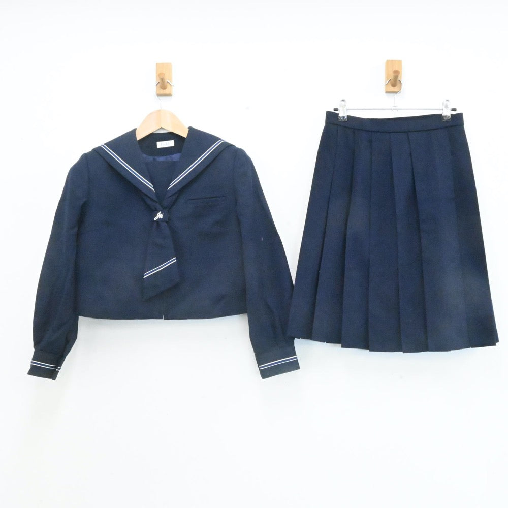 【中古】山梨県 甲府市立城南中学校 女子制服 3点（セーラー服・スカート）sf006737