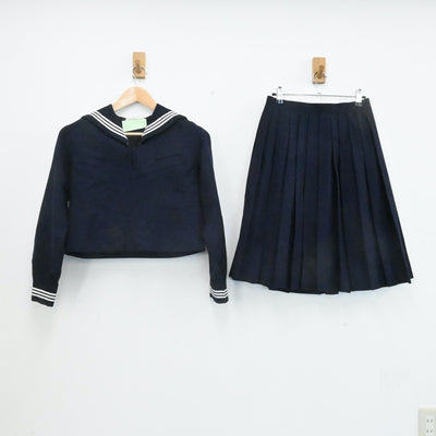 【中古】東京都 大妻中学高等学校 女子制服 3点（セーラー服・スカート）sf006759