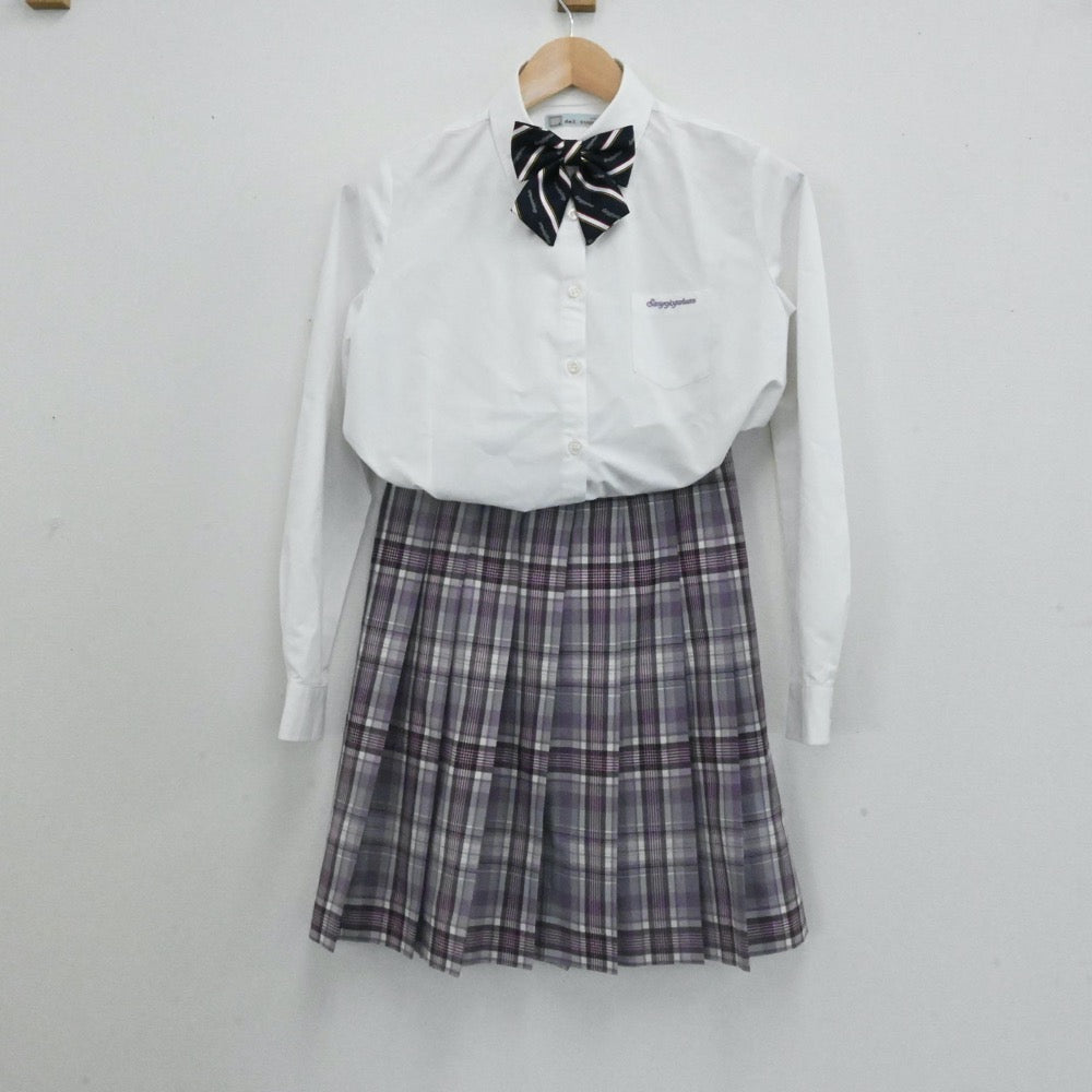 【中古】広島県 山陽女学園高等学校 女子制服 6点（ブレザー・ニット・シャツ・スカート）sf006771