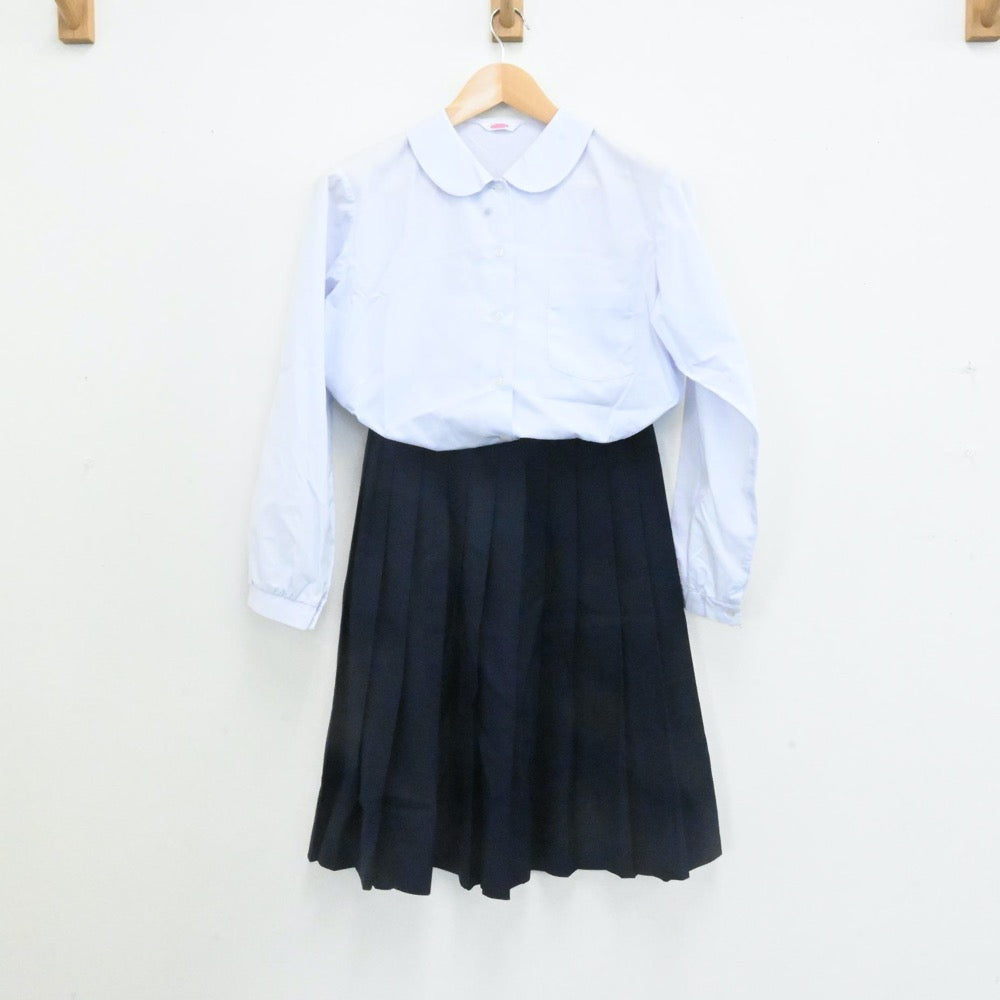 【中古】新潟県 長岡市立太田中学校 女子制服 4点（セーラー服・シャツ・スカート）sf006777