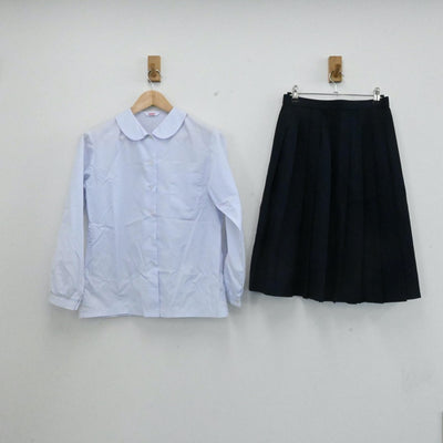 【中古】新潟県 長岡市立太田中学校 女子制服 4点（セーラー服・シャツ・スカート）sf006777