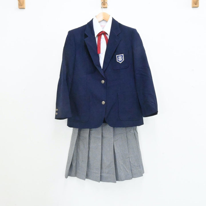 【中古】鹿児島県 鹿児島県立加世田高校 女子制服 7点（ブレザー・シャツ・ベスト・スカート）sf006786