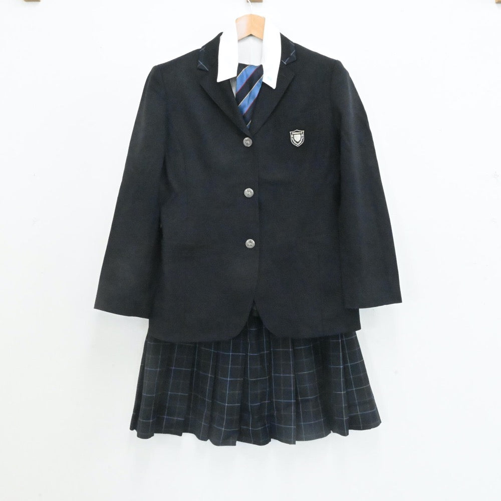 【中古】大阪府 大阪府立泉南高等学校 女子制服 6点（ブレザー・ニット・シャツ・スカート）sf006791