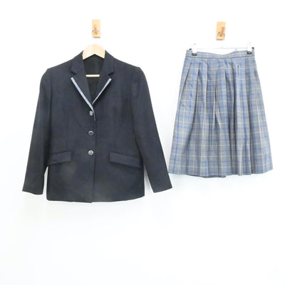 【中古】大阪府 大阪府立芦間高等学校 女子制服 3点（ブレザー・ニット・スカート）sf006800