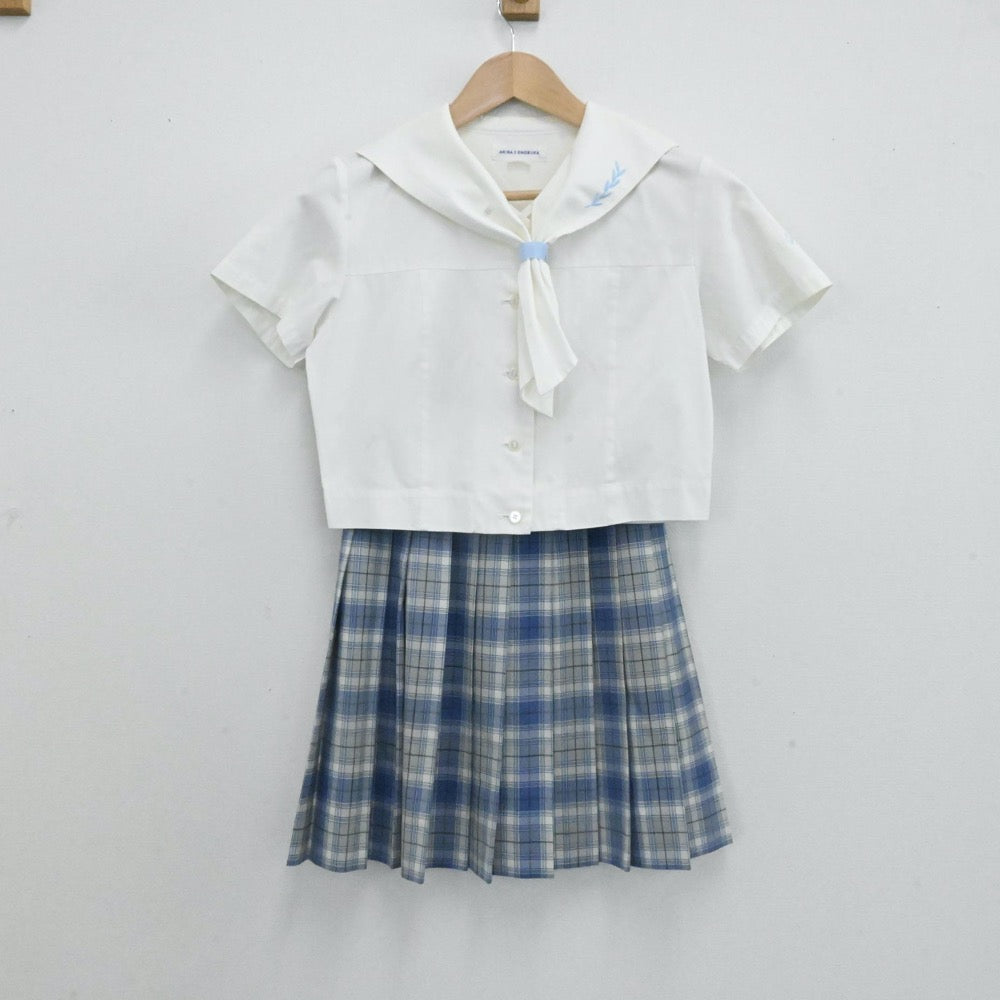 【中古】愛知県 名城大学附属高校 女子制服 4点（セーラー服・ニットベスト・スカート）sf006806