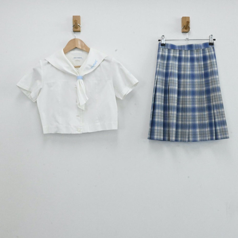 【中古】愛知県 名城大学附属高校 女子制服 4点（セーラー服・ニットベスト・スカート）sf006806