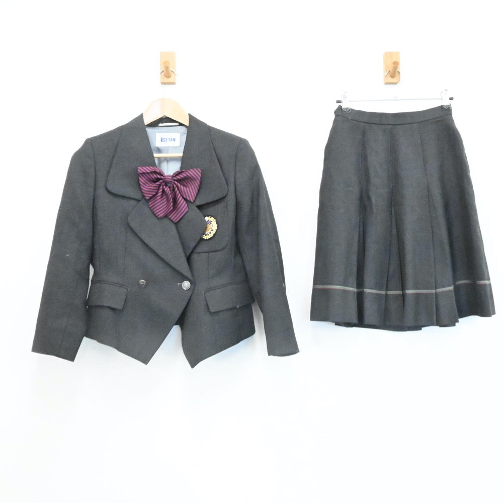 【中古】東京都 桜美林高等学校 女子制服 3点（ブレザー・スカート）sf006830