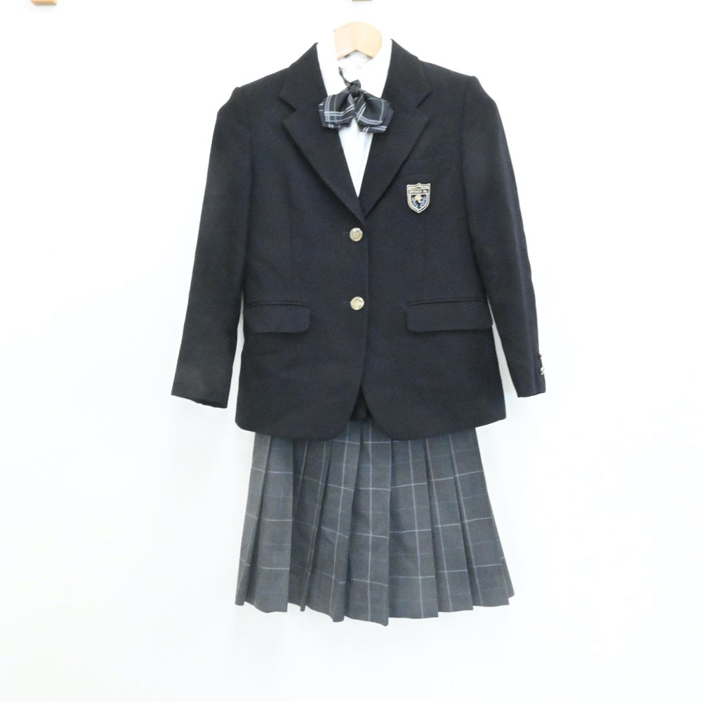 【中古】兵庫県 武庫荘総合高等学校 女子制服 6点（ブレザー・シャツ・ニット・スカート）sf006832