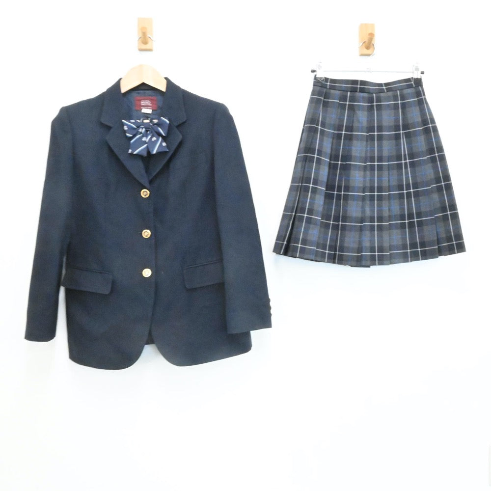 【中古】神奈川県 茅ヶ崎西浜高等学校 女子制服 3点（ブレザー・スカート）sf006836