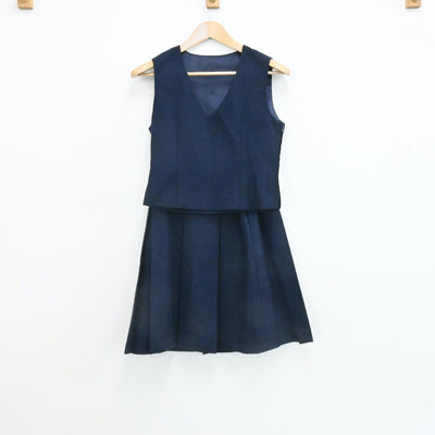 【中古】東京都 三沢中学校 女子制服 3点（ブレザー・ベスト・スカート）sf006859