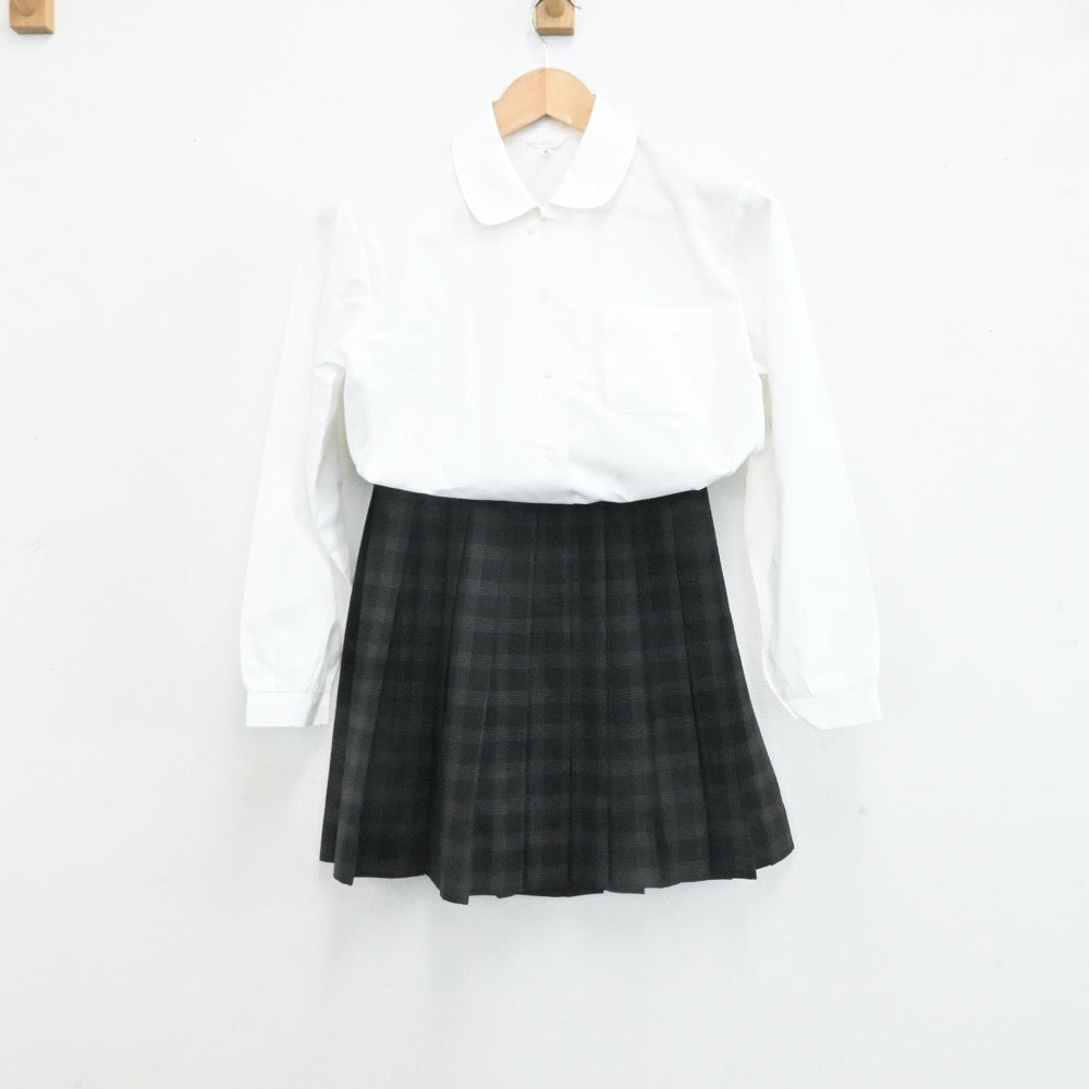 【中古】岡山県 岡山大安寺高等学校 女子制服 4点（ブレザー・シャツ・スカート）sf006882