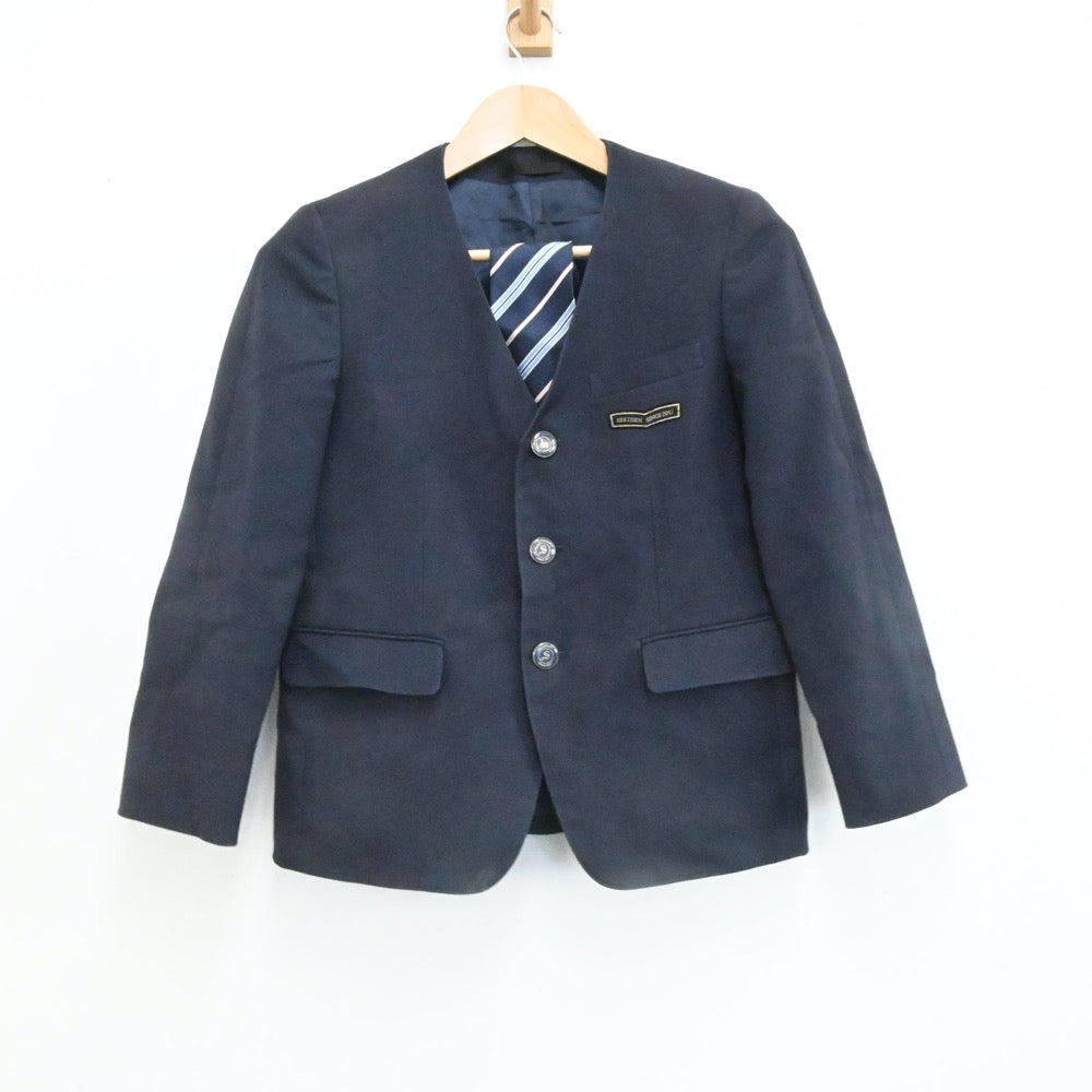 天王学園幼稚園　制服　ブレザー　半ズボン　カバン 中古制服】大分県 碩田学園中学校 男子制服 3点（ブレザー