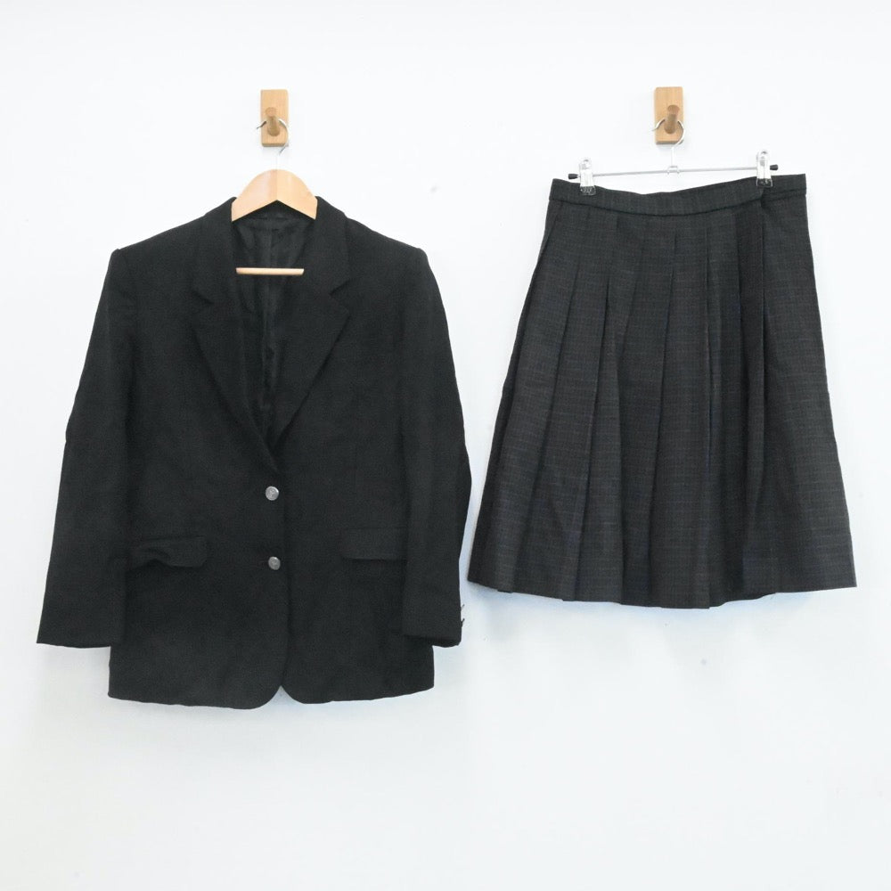 【中古】大阪府 扇町総合高等学校 女子制服 3点（ブレザー・ニット・スカート）sf006910