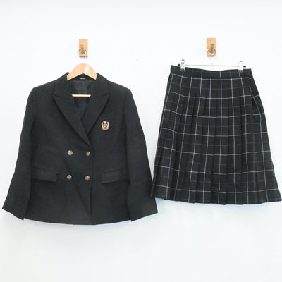 【中古】埼玉県 埼玉栄高等学校 女子制服 3点（ブレザー・スカート・スカート）sf006924