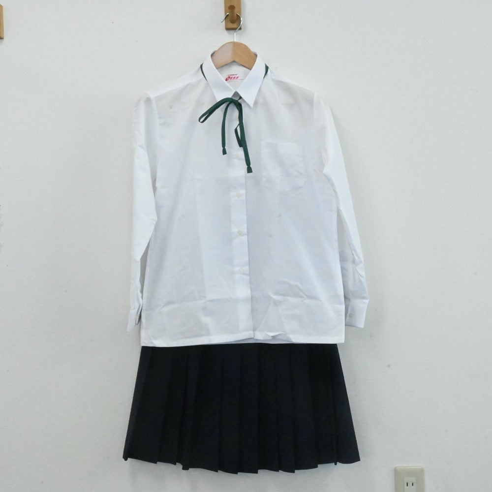 【中古】北海道 札幌市立羊ヶ丘中学校 女子制服 5点（ブレザー・ベスト・シャツ・スカート）sf006937