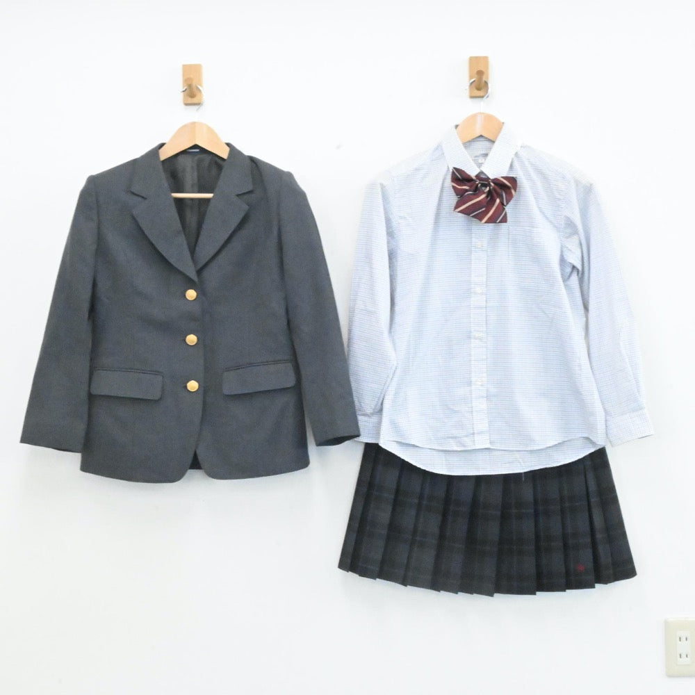 【中古】岐阜県 岐阜県立瑞浪高校 女子制服 5点（ブレザー・ニット・シャツ・スカート）sf006955