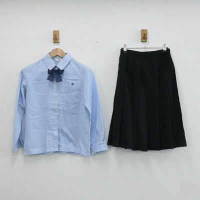 【中古】熊本県 熊本県立第二高等学校 女子制服 6点（ブレザー・ニット・シャツ・スカート）sf006959