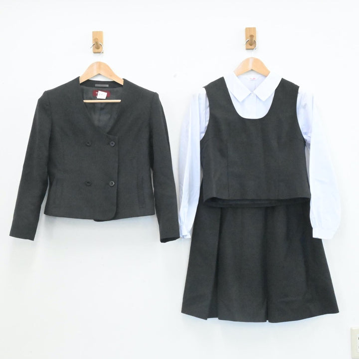 【中古】大分県 大分県立中津南高等学校 女子制服 4点（ブレザー・ベスト・シャツ・スカート）sf007018