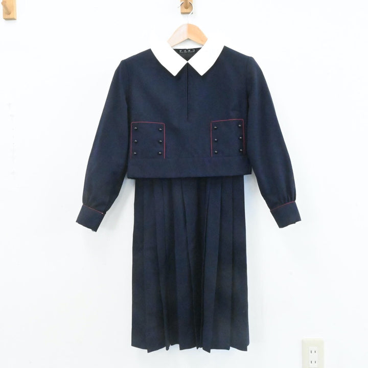 【中古】大阪府 帝塚山学院中学高等学校 女子制服 2点（ブレザー・スカート）sf007025