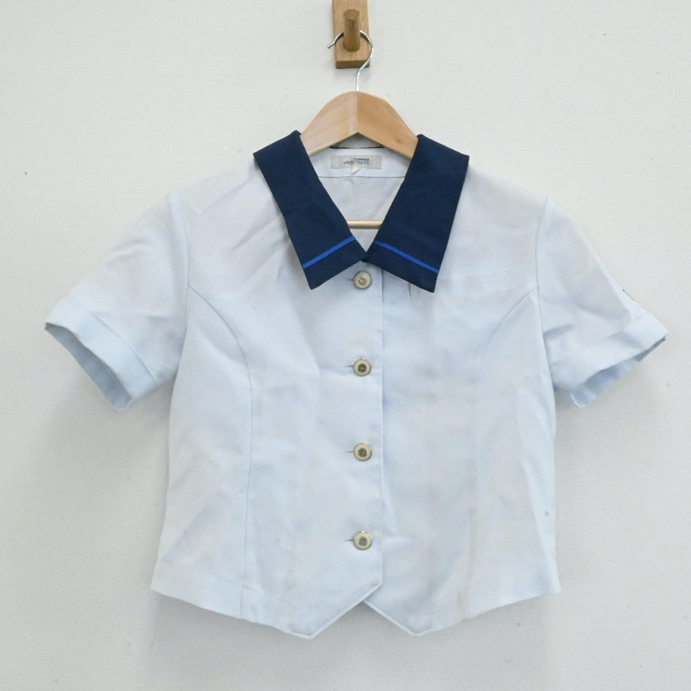 【中古】大分県 大分県立中津南高等学校 女子制服 3点（セーラー服・スカート）sf007029