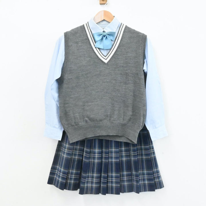 【中古制服】愛媛県 今治東中等教育学校 女子制服 5点（ブレザー・ニットベスト・シャツ・スカート）sf007032【リサイクル学生服】 | 中古制服 通販パレイド