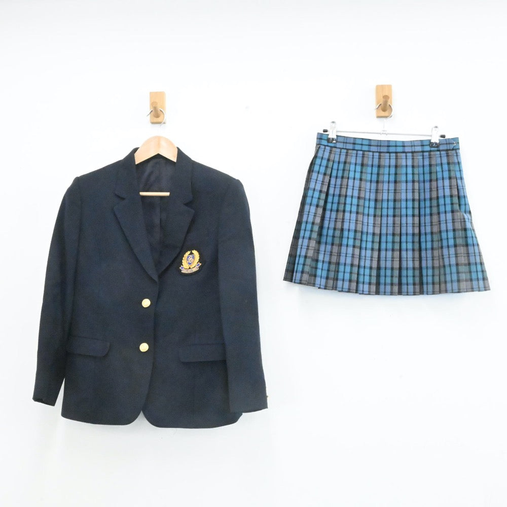 【中古】神奈川県 横浜新栄高校 女子制服 4点（ブレザー・スカート）sf007041