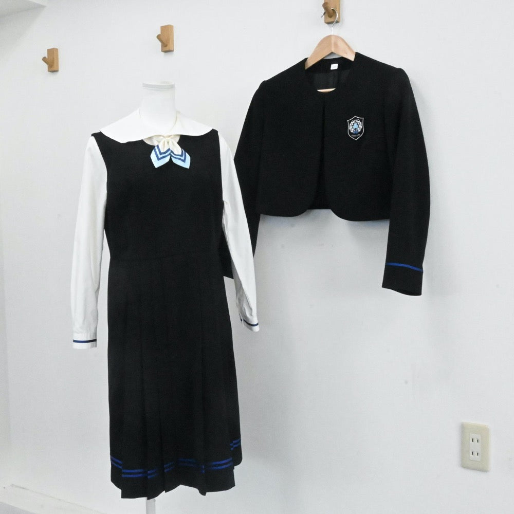 【中古】東京都 瀧野川女子高等学校 女子制服 4点（シャツ・ジャンパースカート・ブレザー）sf007056