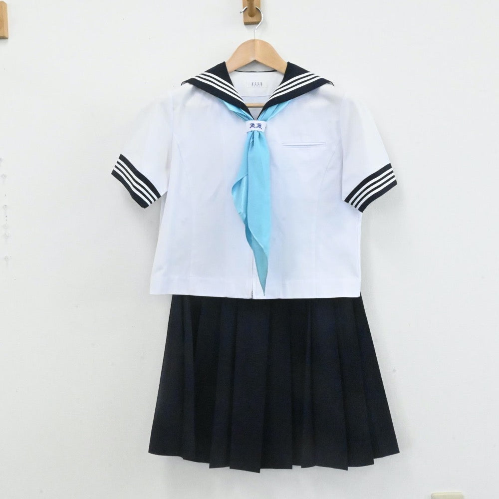 【中古】東京都 昭和女子大学付属中学校 女子制服 4点（セーラー服・スカート）sf007119