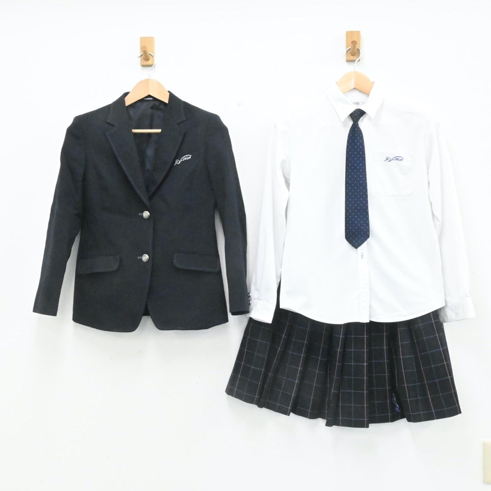 【中古】京都府 京都府立城陽高等学校 女子制服 5点（ブレザー・シャツ・スカート）sf007154