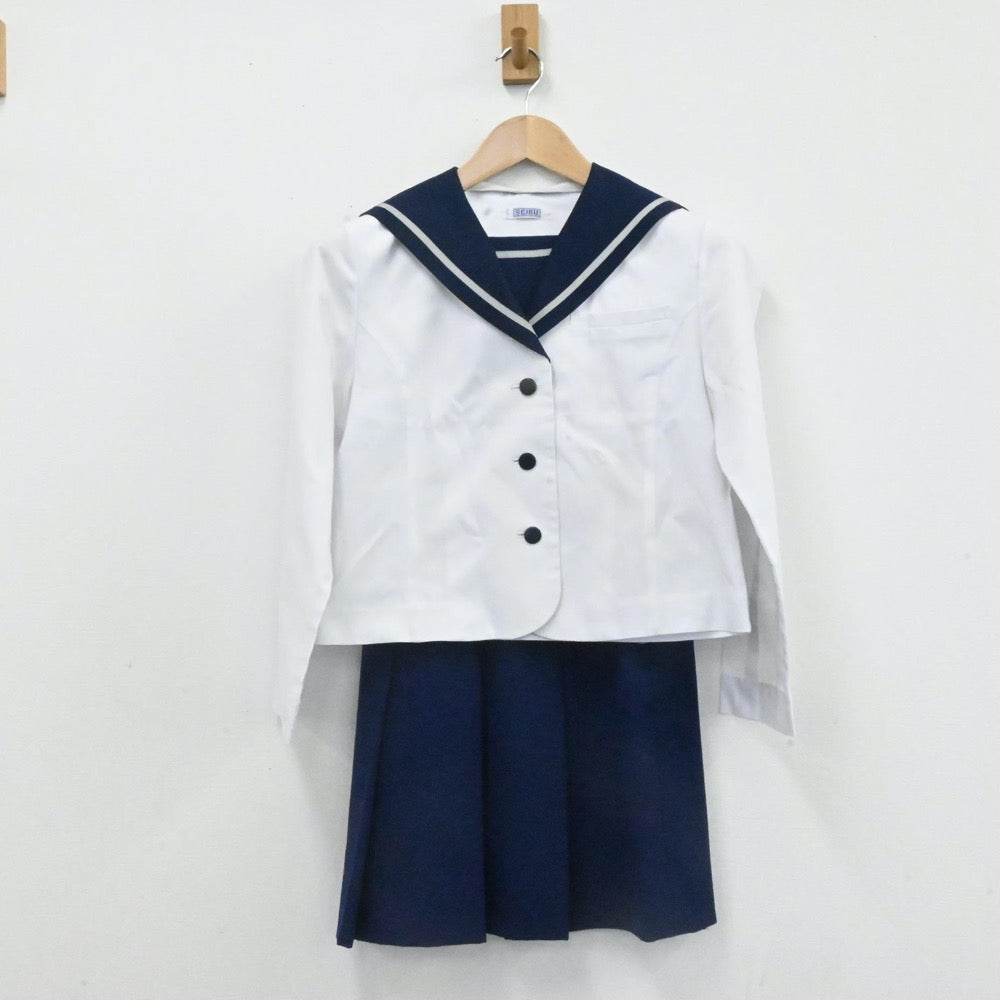 【中古】秋田県 秋田県立秋田高等学校 女子制服 3点（ブレザー・セーラー服・スカート）sf007164