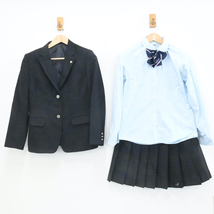 【中古】埼玉県 埼玉県立松伏高等学校 女子制服 6点（ブレザー・ニット・シャツ・スカート）sf007182